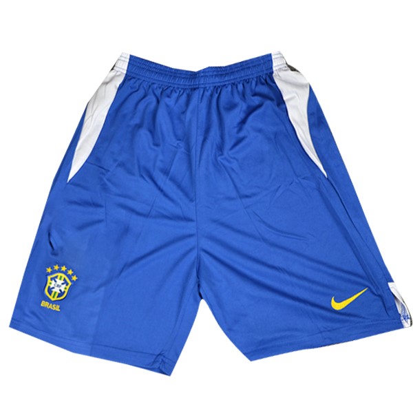 Pantalones Brasil Primera equipo Retro 2002 Azul